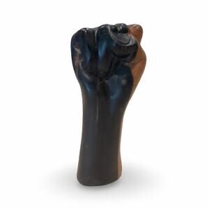 Clenched Fist Bicolor Wood Carving